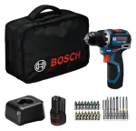 Bosch GSR 12V-32 Professional modrá/černá / Aku vrtací šroubovák / 12V / 32 Nm / 2x aku 2,0 Ah (06019N7006)
