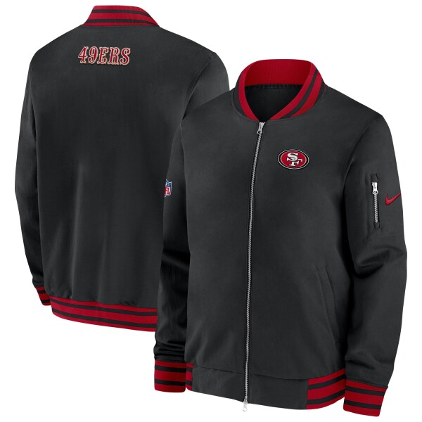 Nike Pánská bunda San Francisco 49ers NFL Sideline Coach Bomber Velikost: 3XL