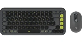 Logitech POP Icon Combo grafitová zelená / Bezdrátová sada klávesnice a myši (920-013106)