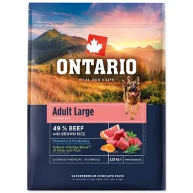 Ontario Adult Large Beef Brown Rice 2.25kg / Granule pro dospělé psy (214-13131)