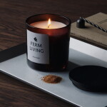 Ferm Living Vonná svíčka Vitto Brown Sugar, hnědá barva, sklo