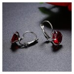 Náušnice Swarovski Elements Megan Garnet, Červená