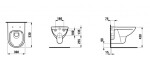 Laufen - Pro Závěsné WC, 530x360 mm, Rimless, bílá H8209600000001