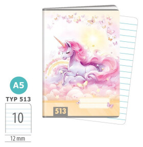 Školní sešit A5, 10 listů, typ 513 Sweet Dreams