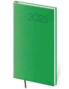 Diář 2025 kapesní Print Pop světle zelený