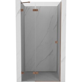 MEXEN/S - Lunar sprchové dveře křídlové levé 95, transparent, měď kartáčovaná 834-095-000-65-00-L