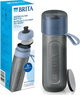 Brita Fill Go Active modrá / Filtrační láhev na vodu / 0,6 l / 2x MicroDisc filtr (1020337)