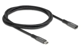 Delock USB-C 1m černá / Prodlužovací kabel / USB 3.2 Gen 2 10 Gbps / USB-C (M) - USB-C (F) / PD 100W / 4K 60Hz (80022)