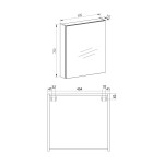 Mereo Koupelnová galerka 60 cm, zrcadlová skříňka, bílá CN715GBN