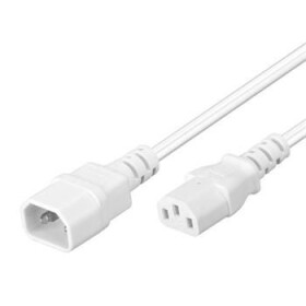PremiumCord prodlužovací kabel síť 230V - C13 (F) - C14 (M) - 1m bílá (kps1w)