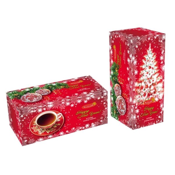 Nazzare Happy New Year černý čaj s pomerančem a skořicí 30x1,5g
