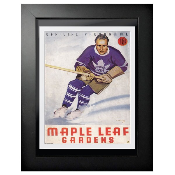 Mustang Obraz v rámu Toronto Maple Leafs NHL Memorabilia Maple Leaf Gardens Crossover Program Cover