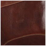 Módní dámská kožená kabelka na rameno Delami Vera Pelle Darlin, hnědá