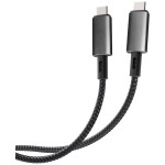 Delock USB 2.0 prodlužovací kabel plochý zahnutý [1x USB 2.0 zástrčka A - 1x USB 2.0 zásuvka A] 1.00 m černá oboustranně zapoji