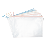 Djois obálka se zipem, A3, PVC, mix pastelových barev, 6 ks