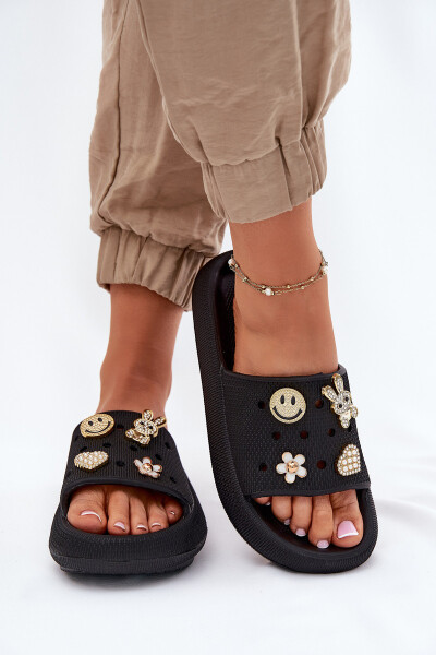 Dámské Pěnové Sandály S Připínáčky Černé Vinceza 76055 37/38