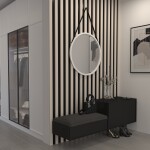 Zrcadlo Grace Barva korpusu: Bílá, Rozměry: 60 cm, Varianta: Zavěšení na stěnu