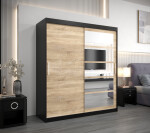 Šatní skříň Abi Ro1 Barva korpusu: Dub Sonoma, Rozměry: 150 cm, Dveře: Bílá