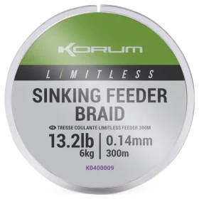 Korum Šňůra Limitless Sinking Feeder Braid 300m 0,14mm 6kg (K0400009)