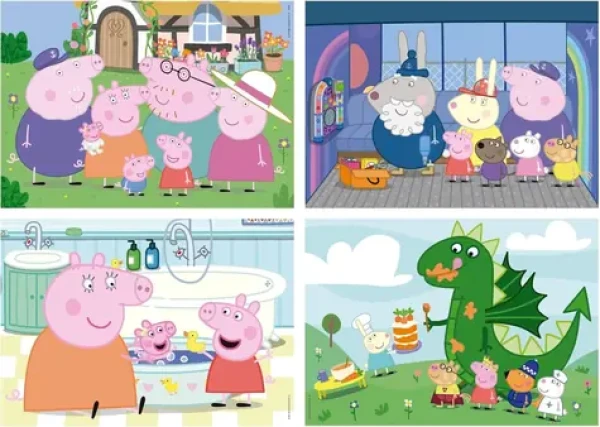 EDUCA Puzzle Prasátko Peppa 4v1