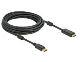 DeLock Kabel DisplayPort (M) - HDMI (M) 7 m černá / Video kabel / trojnásobné stínění / zamykací konektor (85959)