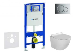 GEBERIT - Duofix Set předstěnové instalace, klozetu Gaia a sedátka softclose, tlačítko Sigma01, lesklý chrom SANI11CA1114