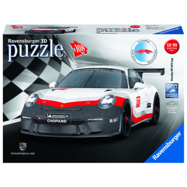 RAVENSBURGER 3D puzzle Porsche 911 GT3 Cup 108 ks