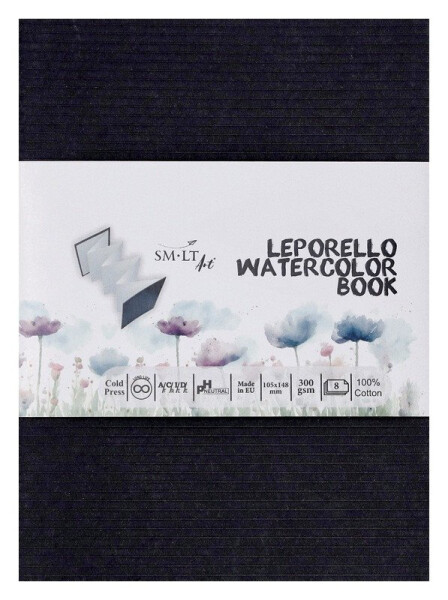Leporelo 105x148, akvarel, 300 g/m2, 8 listů