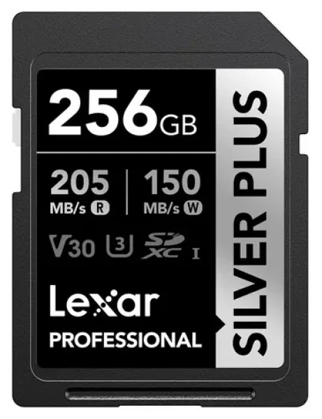 Lexar Professional SILVER PLUS SDXC 256GB / Paměťová karta / čtení: 205 MB/s / zápis: 150 MB/s / UHS-I / V30 (LSDSIPL256G-BNNNG)