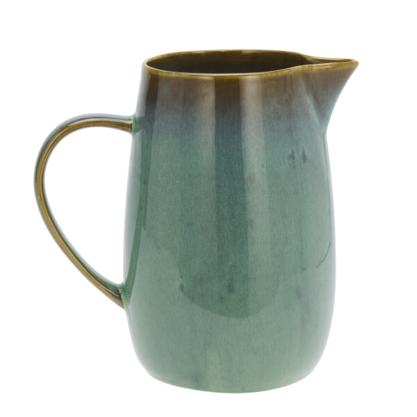 MADAM STOLTZ Džbán Green Reactive Glaze, zelená barva, keramika