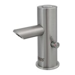 SANELA - Piezo baterie Nerezová umyvadlová baterie Piezo, 2 druhy vody, bateriové napájení, antivandal SLU 92PB