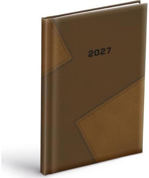 Diář 2027 T805 PU tmavě hnědý/hnědý