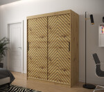 Šatní skříň Abi Jodelka 1 Barva korpusu: Dub artisan, Rozměry: 100 cm, Dveře: Bílá mat