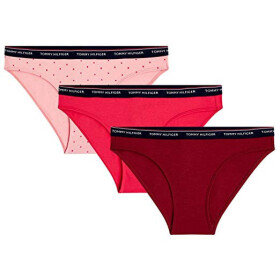 Kalhotky 3pcs UW0UW01385-079 růžovočervená - Tommy Hilfiger růžová-červená XS