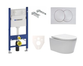 Cenově zvýhodněný závěsný WC set Geberit do lehkých stěn / předstěnová montáž + WC SAT Brevis SIKOGES7W7S SIKOGES7W7S