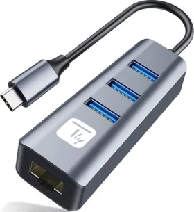 Techly USB-C hub s Gigabit LAN / USB hub / 3x USB / RJ-45 Gigabit Ethernet (IDATA USB-ETGIGA3CA)