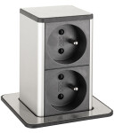 STRONG PowerUp zásuvka, 2x230V, Nerez, Fr (477461)