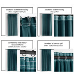 Sametový závěs FILUMI petrolejový 140 x 250 cm