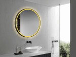 Zrcadlo se senzorem SAT Cool 80x80 cm černá SATZCO80CE SATZCO80CE