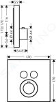 AXOR - ShowerSelect Termostat pod omítku pro 2 spotřebiče, chrom 36715000