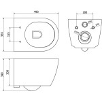 MEXEN/S - CARMEN WC mísa rimless, bílá 30880500