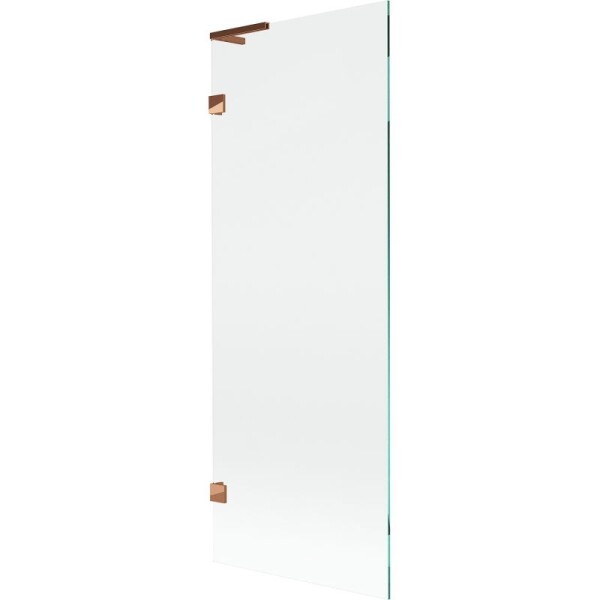 MEXEN/S - Lunar L vanová zástěna FIX 70 x 150, transparent, růžové zlato 897L-070-000-60-00