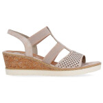 Pohodlné sandály na podpatku Remonte W RKR667 rose gold 38