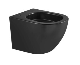 Kielle - Oudee Závěsné WC, Vortex Rimless+, matná černá 30102014