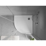 MEXEN - Flow Sprchová vanička čtvrtkruh slim 90 x 90, bílá lesk 46Q109090