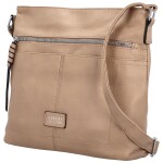 Trendy dámská koženková crossbody kabelka Westa, taupe