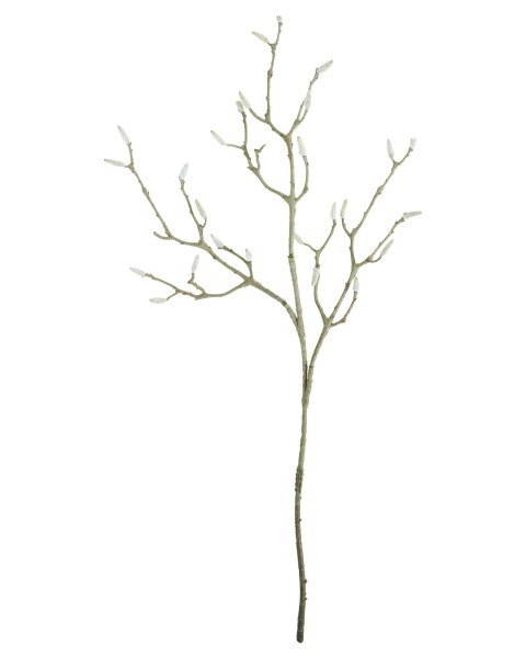 House Doctor Umělá květina Magnolia White 95 cm, bílá barva, plast