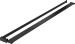 Erga Paris, polička/držák na ručníky pro sprchovou zástěnu (max. 140cm), černá matná, ERG-V02-PARIS-SHELF-BK