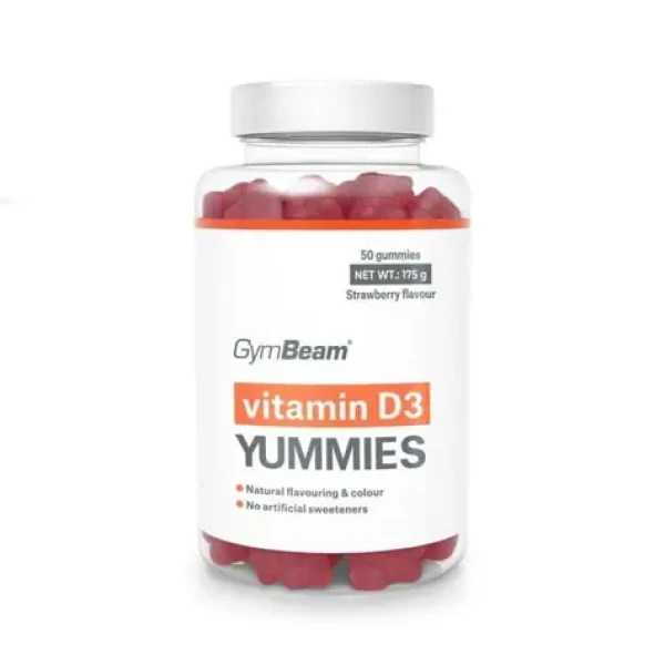 Vitamín D3 Yummies - GymBeam (jahoda, 50 kaps.) (90898-1-120g)