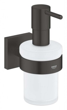 GROHE - QuickFix Start Cube Dávkovač mýdla s držákem, sklo/matná černá 410982430